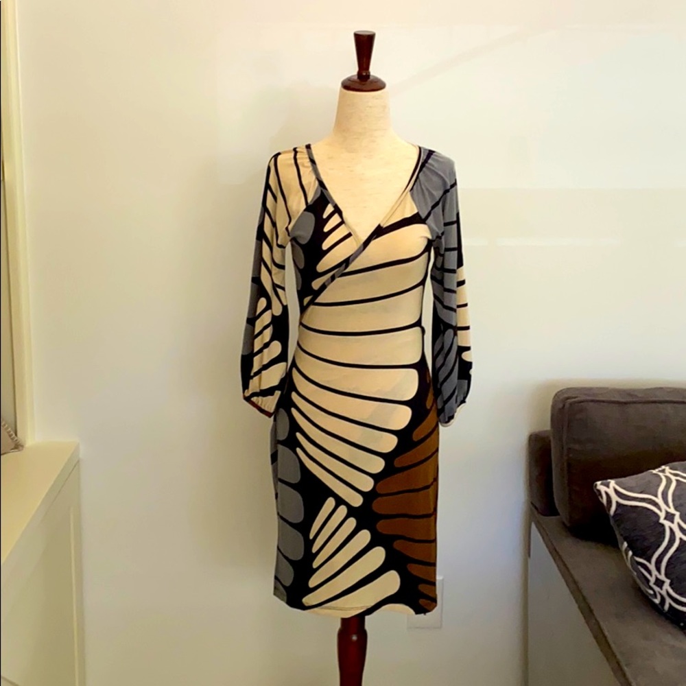 Multi color wrap dress size Medium